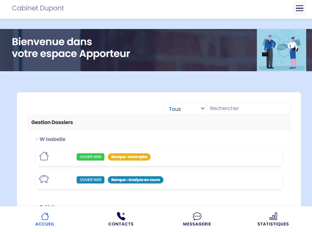 Espace Apporteur