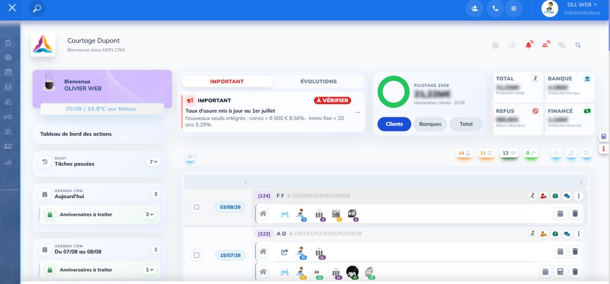 Interface du logiciel ELIOB.fr
