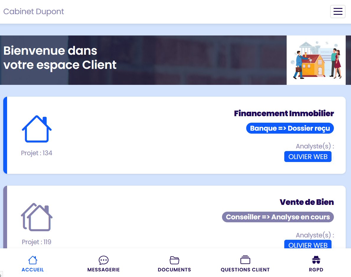 Espace Client du Logiciel CRM pour IOBSP, Courtier et Mandataire en Crédit Immobilier et Regroupement de Crédits